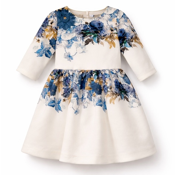 Patachou Other - Patachou Girls Blue Floral Party Dress 5T Made in Portugal